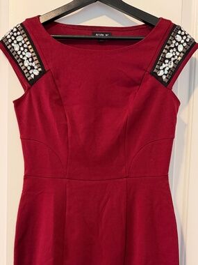 Maroon Dress with Gems